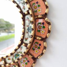 "Peruvian Mirrors ""Harmoniosa 30cm Melon" - thumbnail 2