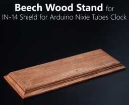 Beech Wood Stand For In-14 Shield Arduino Nixie Tubes Clocks Boyfriend, Husband, Vintage, Glowing Clock, Gift, Steampunk - thumbnail 1