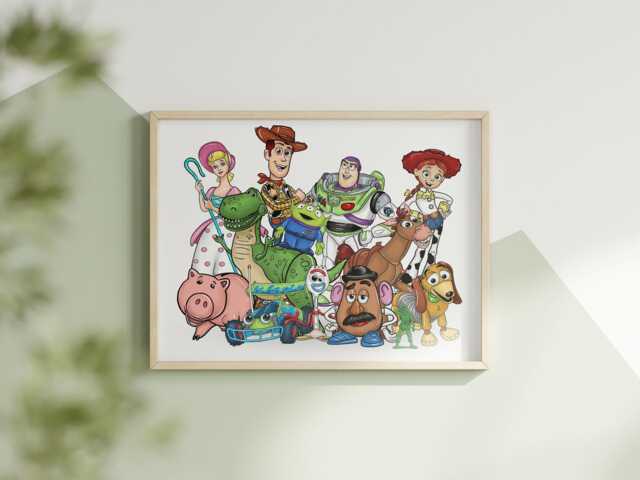 Toy-Inspired Wall Art - One Horizontal Printed Or Framed Nursery Playroom Print - image 1