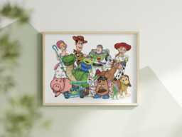 Toy-Inspired Wall Art - One Horizontal Printed Or Framed Nursery Playroom Print - thumbnail 1