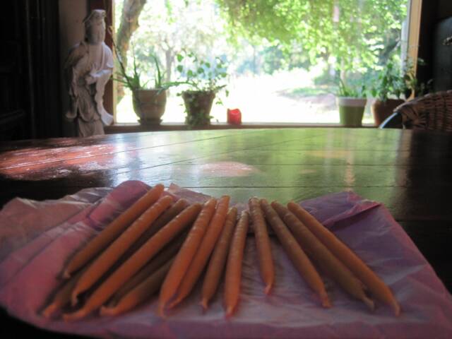 108 Small Beeswax Taper Candles(40 Minute Burntime - image 1