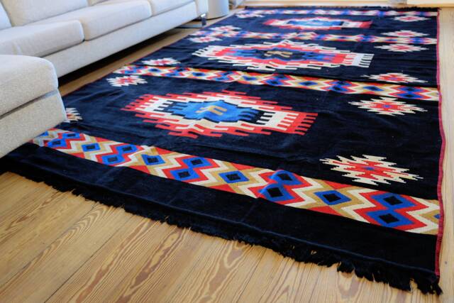 Kelim Woven Chenille Rug, Oriental Carpet, 200x300cm - image 1