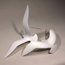 Seagull Mobile Duo By John Perry 14 Inch Wingspan Sculpture Hovering Version - thumbnail 4