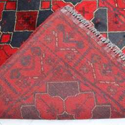 3x5 Ft Handmade Afghan Rug, Khal Mohammedi Bukhara Turkmen Oriental Geometric Red Bokhara Livingroom, D??cor Office Rug - thumbnail 4