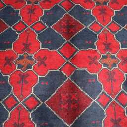 3x5 Ft Handmade Afghan Rug, Khal Mohammedi Bukhara Turkmen Oriental Geometric Red Bokhara Livingroom, D??cor Office Rug - thumbnail 3