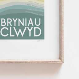 Print Bryniau Clwyd, Clwydian Range Print, Moel Famau Cymraeg, Welsh Mountains, Cymru, Wales - thumbnail 3