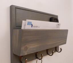 Mail Organizer Wall, Rack, Entryway Organizer, Key Rustic & Holder - thumbnail 1