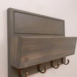 Mail Organizer Wall, Rack, Entryway Organizer, Key Rustic & Holder - thumbnail 3