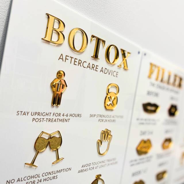 Botox Aftercare 3D Acrylic Salon Sign - Aesthetics Wall Decor, A3 - image 1