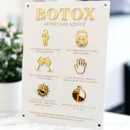 Botox Aftercare 3D Acrylic Salon Sign - Aesthetics Wall Decor, A3 - thumbnail 2
