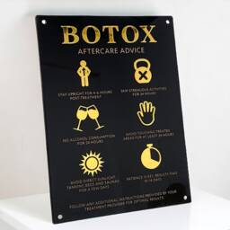 Botox Aftercare 3D Acrylic Salon Sign - Aesthetics Wall Decor, A3 - thumbnail 3