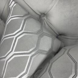 Geometric Silver - Grey Cushion Cover , Modern Designer Pillow For Sofa Or Bed, Throw Cover, Albany John Lewis - thumbnail 3