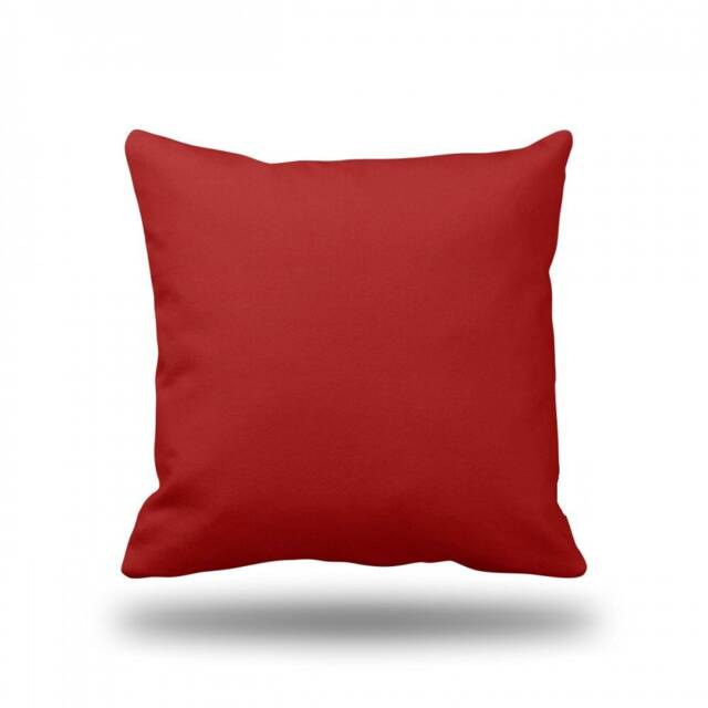 Solid Red - Throw Pillow, Decorative Pillow Cover, Case Square- 17 - image 1