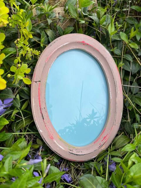 "Oval Picture Frame, Wall Photo Oval Handcrafted Wood Home Decor Frame For ""Sevilla" - image 1