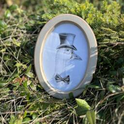 "Oval Picture Frame, Wall Photo Oval Handcrafted Wood Home Decor Frame For ""Sevilla" - thumbnail 4