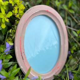 "Oval Picture Frame, Wall Photo Oval Handcrafted Wood Home Decor Frame For ""Sevilla" - thumbnail 2