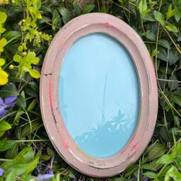 "Oval Picture Frame, Wall Photo Oval Handcrafted Wood Home Decor Frame For ""Sevilla" - thumbnail 2