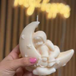 Soy Wax Baby Moon Candle Handmade Scented Gift - thumbnail 4