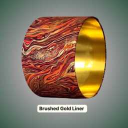Palazzo Liquid Marble Burnt Orange, Red & Gold Lampshade - thumbnail 3