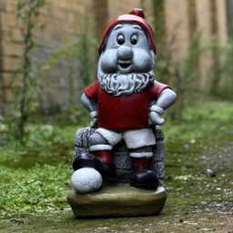 Amazing Football Gnome Sculpture Concrete Playful Statue Stone Fun Garden & Home Decor For Sports Lovers Cement Yard Ornament Gift - thumbnail 4