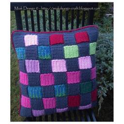 Crochet Cushion Covers With Rose Embroidery & Weaved Stripes-Instant Download PDF Pattern - thumbnail 2