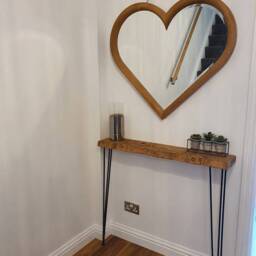 Live Edge Wood Console Table With Hairpin Legs Dispatch 48H - thumbnail 3