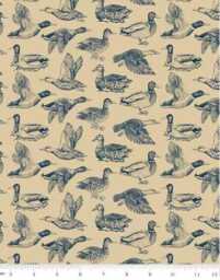 Lake Mallards Nursery I Blue Crib Sheet Changing Pad Cover - thumbnail 2