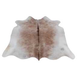 Medium Statement Cowhide Rug - Premium Brown & White Hair-On Leather Design - thumbnail 1