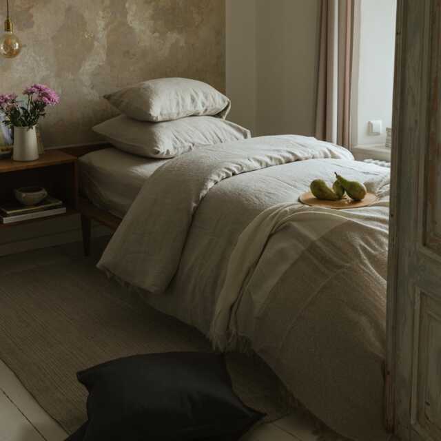 Linen Comforter Set Organic Bedding Set, Tan, Natural & Beige Duvet Cover Twin, Full, Queen & King Sizes - image 1