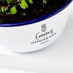 Personalised Enamel Herb Planter - thumbnail 2