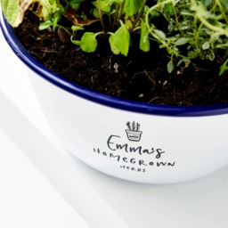 Personalised Enamel Herb Planter - thumbnail 3