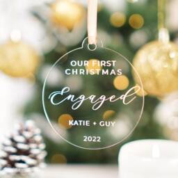 Personalised Engagement Bauble First Christmas Engaged Ornament Fianc?? Gift Bride To Be Decoration