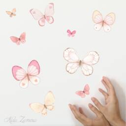 Premium Fabric Wall Decal, Butterflies, Nursery Wall Decal, Watercolor Butterflies Butterfly Nursery Sticker