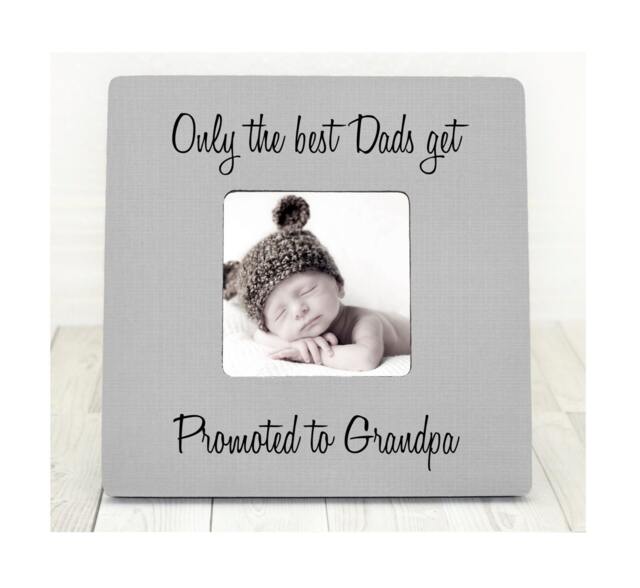 Only The Best Dads Get Promoted To Grandpa Frame Dad Personalized Picture New Baby Gift Grandparent - image 1