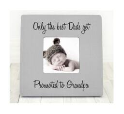 Only The Best Dads Get Promoted To Grandpa Frame Dad Personalized Picture New Baby Gift Grandparent - thumbnail 1