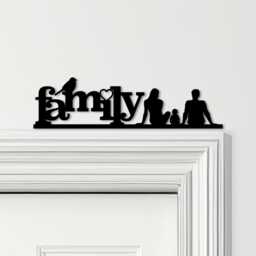 Door Topper Love Heart Bird Family Of Three 1 Baby Various Colours Decor Sign - Novelty Wall Decor, Frame Art, Decorative Art - thumbnail 1