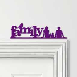 Door Topper Love Heart Bird Family Of Three 1 Baby Various Colours Decor Sign - Novelty Wall Decor, Frame Art, Decorative Art - thumbnail 4