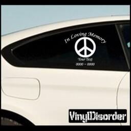 Peace 5 in Loving Memory Custom Car Or Wall Vinyl Decal Stickers - Ilmpeace5Et - thumbnail 1