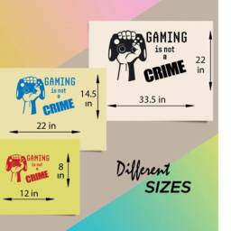 In-Style Decals Wall Vinyl Decal Home Decor Art Sticker Gaming Is Not A Crime Quote Controller Computer Video Games Teen Room Design 2540 - thumbnail 2