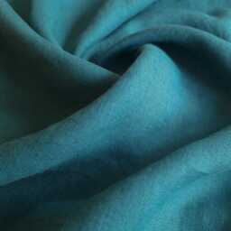 Peacock Linen Duvet Cover, Coconut Button Closure, Blue Green Covers - thumbnail 3