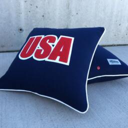 4Th Of July Usa America Wool Letterman Pillow - thumbnail 2