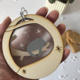 Personalised Baby's 1st Christmas Bauble - Baby Sloth Cute Christmas Decoration First - thumbnail 3