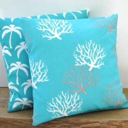 One Premier Prints Indoor/Outdoor Turquoise Pillow Covers, Cushion, Decorative Pillow, Throw Pillow - thumbnail 3