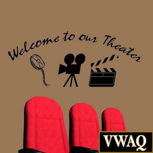 Home Movie Theater Decor Wall Decal Welcome To Our Art Vwaq-31 - image 1