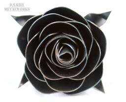 Valentine's Daystylized Metal Rose, 11Th Anniversary, 6Th 4Th Flower, Steel Forever Rose