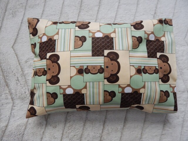 Monkey Cotton Pillow Case/ Newborn Toddler Children Kids Case/Boy's Girl's Case - image 1