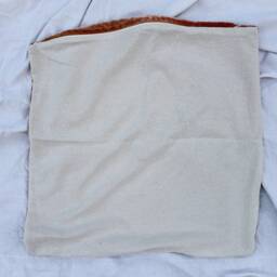 Copper Brown Silk Velvet Pillow Cover - thumbnail 4