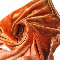 Copper Brown Silk Velvet Pillow Cover - thumbnail 3
