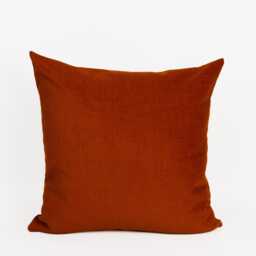 Cosy Cotton Linen Burnt Orange Cushion Cover Rust Pillow - All Sizes