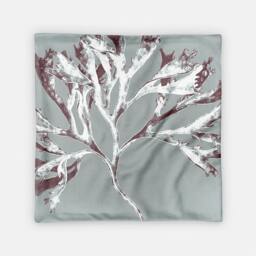 Seaweed Throw Pillow. 18x18 Pillow Case. Light Blue Taupe Bohemian Sofa Modern Cushion. Decorative - thumbnail 2
